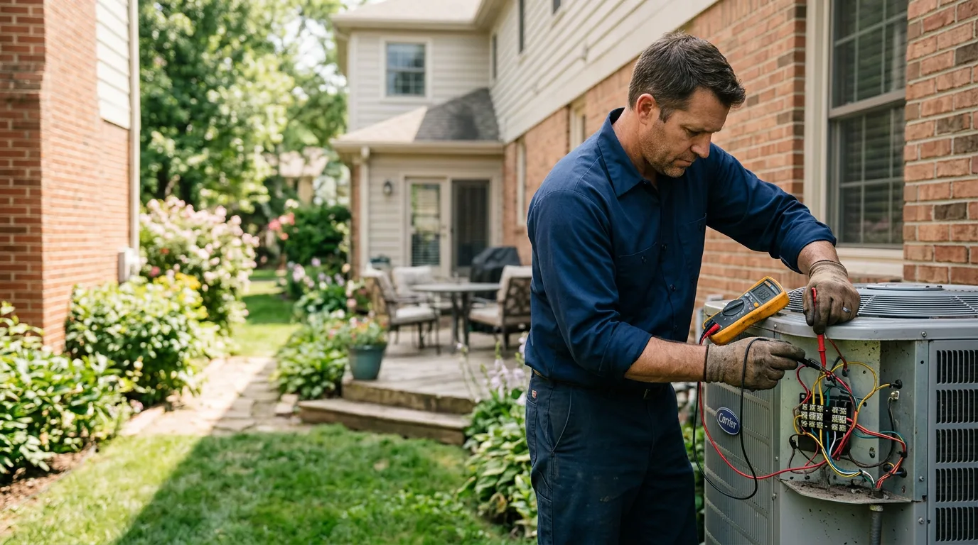 HVAC technician working near Amherst, MA